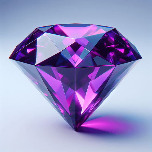 3d purple diamond.
In-Game asset. 3d. Blank background. High contrast. No shadows.