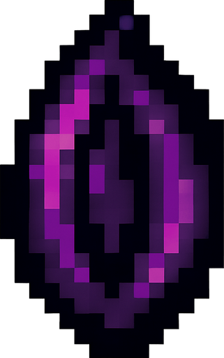 purple black mysterious unknown fruit seed 
8bit.
In-Game asset.  2d.  High contrast.  No shadows