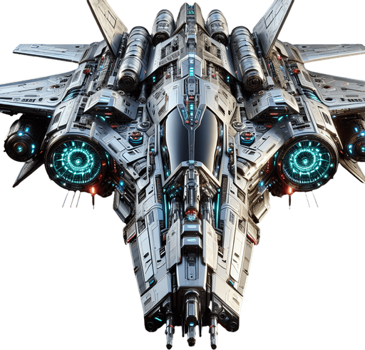 futuristic space fighter..
full front view