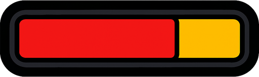 barra de vida.
In-Game asset.  2d.  High contrast.  No shadows