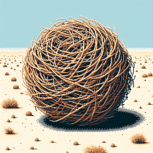 Ball of dry desert bushes.
video game sprite