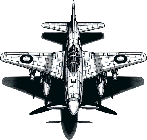fighter plane.
Single Game Texture. In-Game asset. 2d. Blank background. High contrast. No shadows.