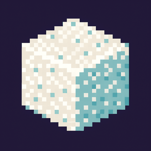 sugar cube.
In-Game asset.  2d.  High contrast.  No shadows