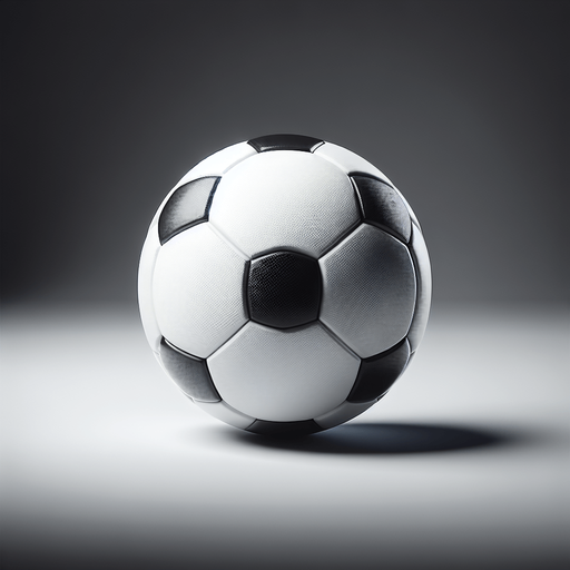 soccer ball.
Single Game Texture.  In-Game asset.  2d.  Blank background.  High contrast.  No shadows