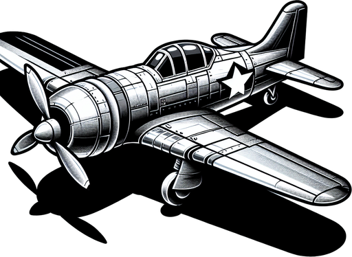 Fighter plane.
Single Game Texture. In-Game asset. 2d. Blank background. High contrast. No shadows.