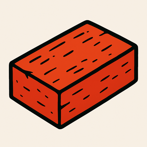 Make a singular brick.
In-Game asset.  2d.  High contrast.  No shadows flat