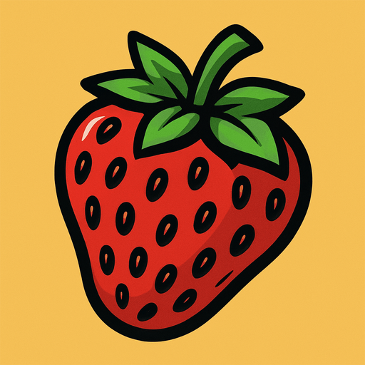 Çilek.
In-Game asset.  2d.  High contrast.  No shadows