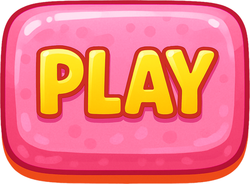 Make the button background pink, like marshmallows, bright as if sunlight is hitting it.
In-Game asset.  2d.  High contrast.  No shadows