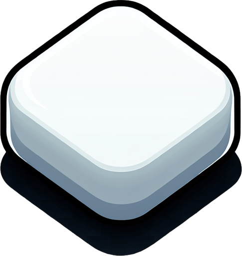 Rounded white square.
Single Game Texture. In-Game asset. 2d. Blank background. High contrast. No shadows.