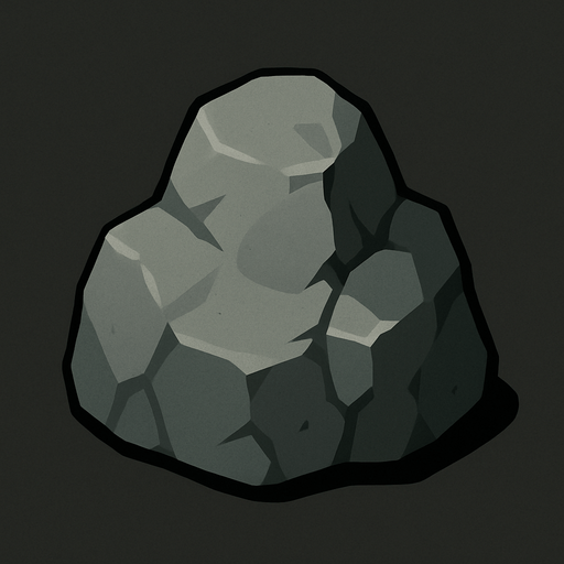 Pierre élément ombre.
In-Game asset.  2d.  High contrast.  No shadows