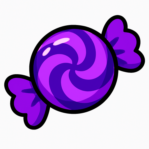 candy_purple.
In-Game asset.  2d.  High contrast.  No shadows