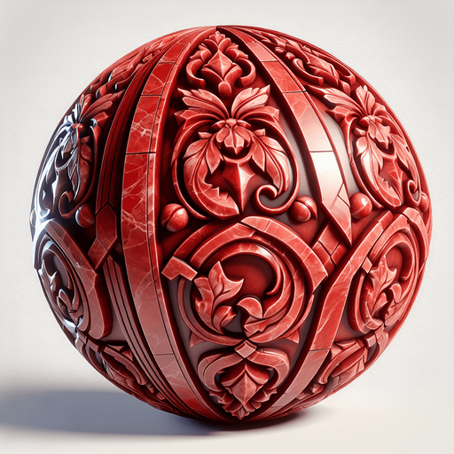 red marble.
Single Game Texture. In-Game asset. 2d. Blank background. High contrast. No shadows.