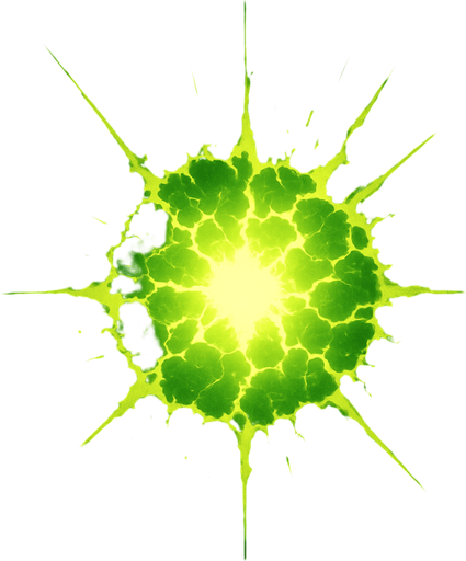 Radiation light effect for VFX.
In-Game asset.  2d.  High contrast.  No shadows