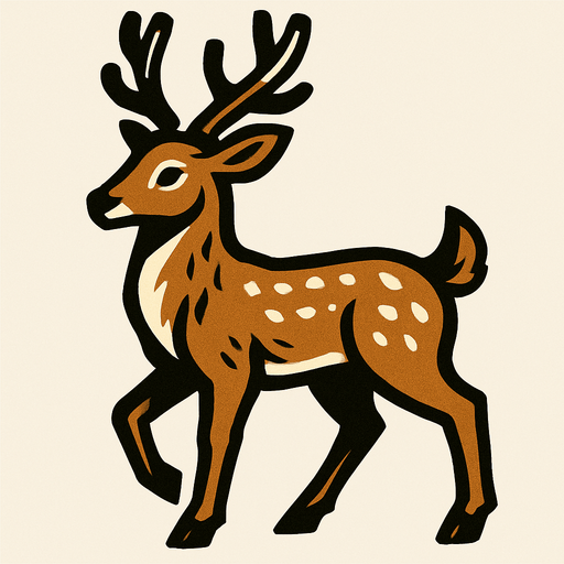 Deer.
In-Game asset.  2d.  High contrast.  No shadows