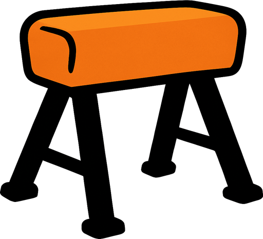 iki tarafında alttan destek olan atlama tahtası.
In-Game asset.  2d.  High contrast.  No shadows