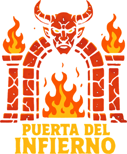 puerta del infierno.
In-Game asset.  2d.  High contrast.  No shadows