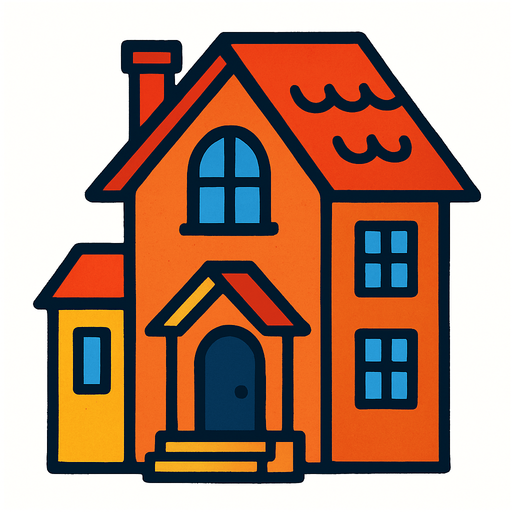 house.
In-Game asset.  2d.  High contrast.  No shadows