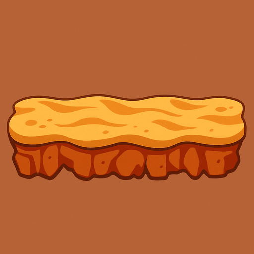 a long desert sand platform.
In-Game asset.  2d.  High contrast.  No shadows