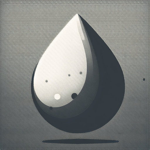 rain drop.
Single Game Texture.  In-Game asset.  2d.  Blank background.  High contrast.  No shadows