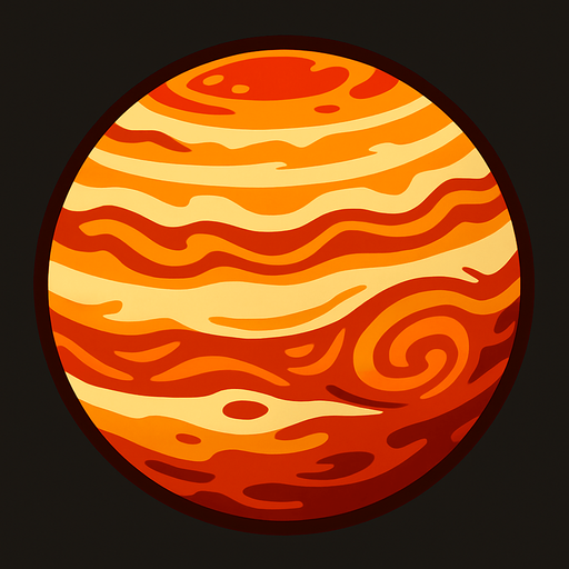jüpiter.
In-Game asset.  2d.  High contrast.  No shadows