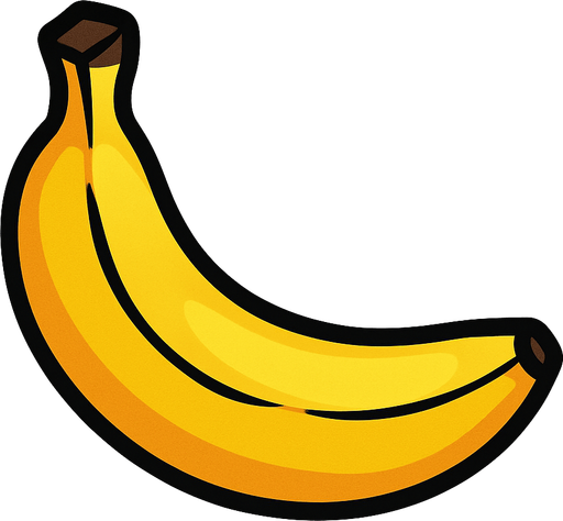 banana.
In-Game asset.  2d.  High contrast.  No shadows