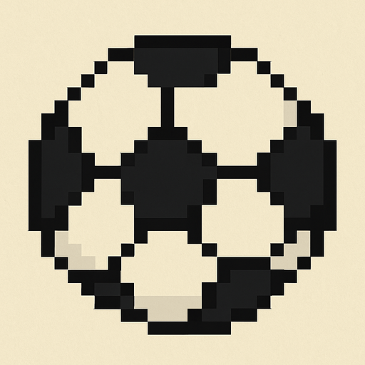Draw 2d pixel football ball top view.
In-Game asset.  2d.  High contrast.  No shadows