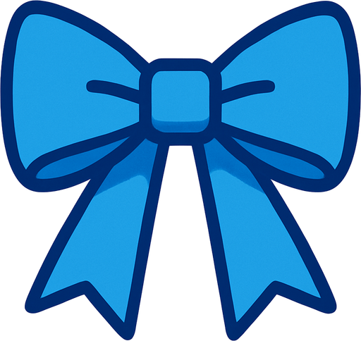 moño azul 2d.
In-Game asset.  2d.  High contrast.  No shadows