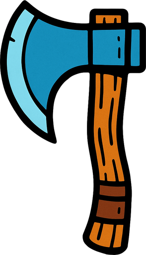 hacha.
In-Game asset.  2d.  High contrast.  No shadows