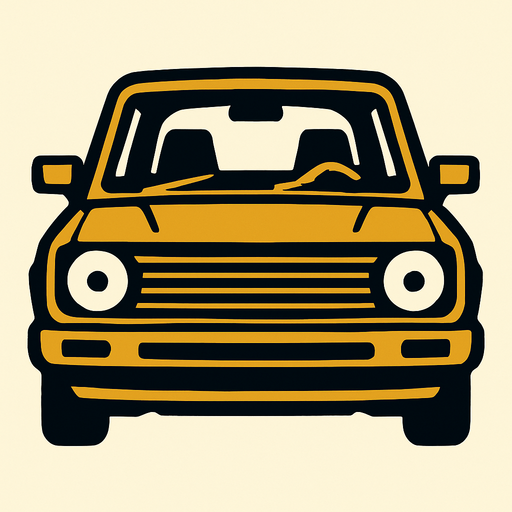 Car facing front.
In-Game asset.  2d.  High contrast.  No shadows