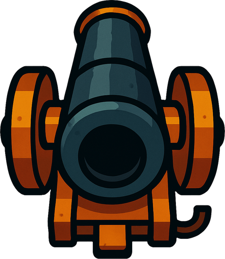 cañon desde arriba.
In-Game asset.  2d.  High contrast.  No shadows