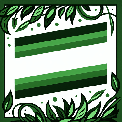 2 simple large plain horizontal green stripes.