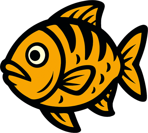 fish.
In-Game asset.  2d.  High contrast.  No shadows