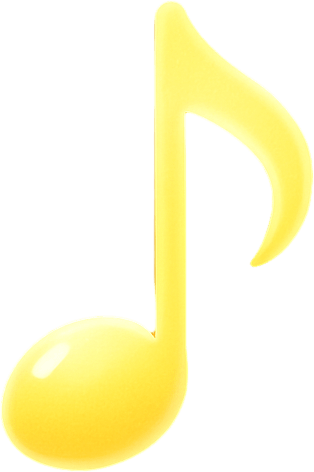 A single glowing yellow melody symbol in the center, surrounded by soft blue light, abstract sound waves gently radiating outward, dreamy and minimalistic background, magical atmosphere, high contrast lighting, perfect for a music-themed game, 4K, highly detailed.
In-Game asset.  2d.  High contrast.  No shadows