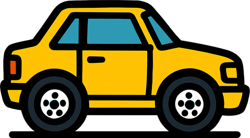 Make a car.
In-Game asset.  2d.  High contrast.  No shadows