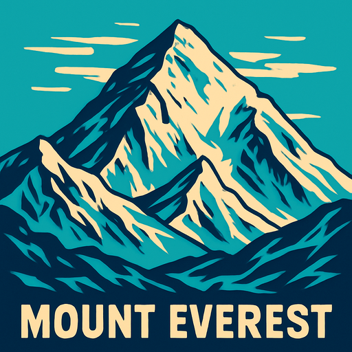 mount everest.
In-Game asset.  2d.  High contrast.  No shadows