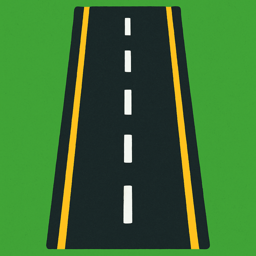 Road.
In-Game asset.  2d.  High contrast.  No shadows. Road