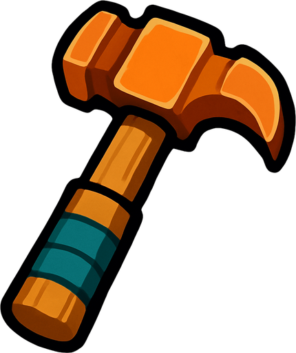 hammer.
In-Game asset.  2d.  High contrast.  No shadows