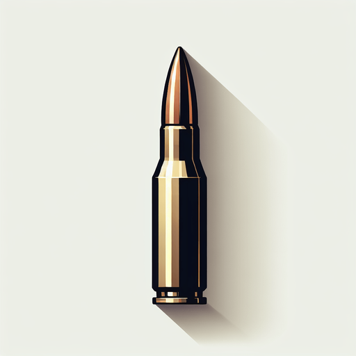 single bullet two d.
Single Game Texture.  In-Game asset.  2d.  Blank background.  High contrast.  No shadows