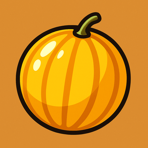 Shiney yellow melon vector.
In-Game asset.  2d.  High contrast.  No shadows