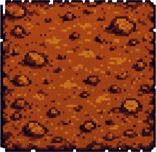 suelo de tierra pixart.
In-Game asset.  2d.  High contrast.  No shadows