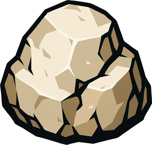 rock.
In-Game asset.  2d.  High contrast.  No shadows