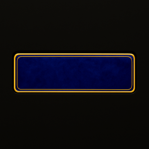 Keep this shape but change the material to a royal blue velvet with a golden border around it.