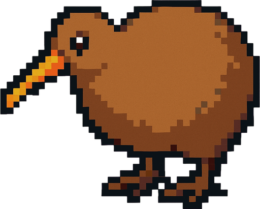 Make me a 2d pixel 🥝 kiwi.
In-Game asset.  2d.  High contrast.  No shadows