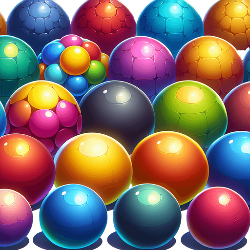 Colour balls.
Single Game Texture.  In-Game asset.  2d.  Blank background.  High contrast