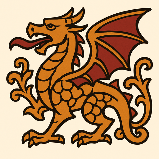 dragon deco.
In-Game asset.  2d.  High contrast.  No shadows