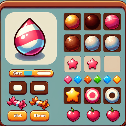 goccia caramella.
Single Game Texture. In-Game asset. 2d. Blank background. High contrast. No shadows.