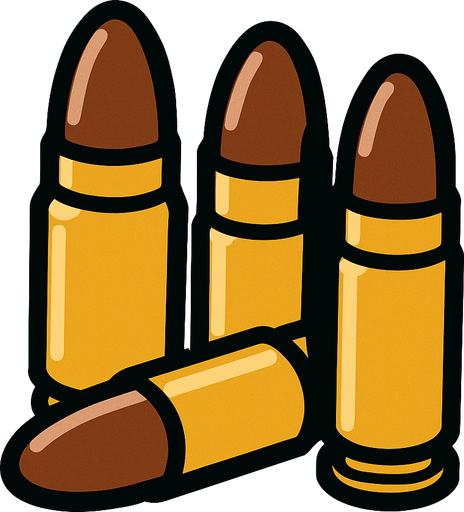 balas.
In-Game asset.  2d.  High contrast.  No shadows