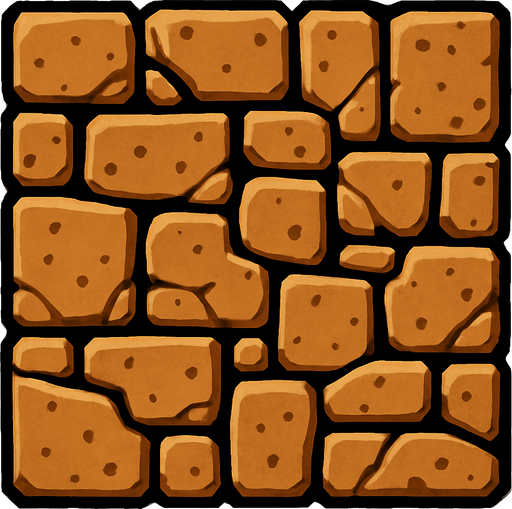Taş duvar.
In-Game asset.  2d.  High contrast.  No shadows