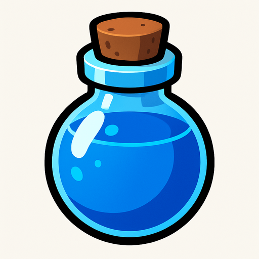 Shield potion.
In-Game asset.  2d.  High contrast.  No shadows