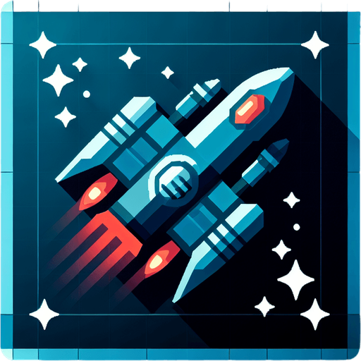 Spaceship.
Single Game Texture.  In-Game asset.  2d.  Blank background.  High contrast.  No shadows. 3d